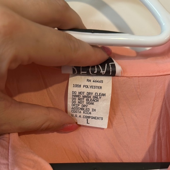 REGAL | Vintage 90’s Spring Coral Button-Up Windbreaker Jacket - Picture 4 of 14